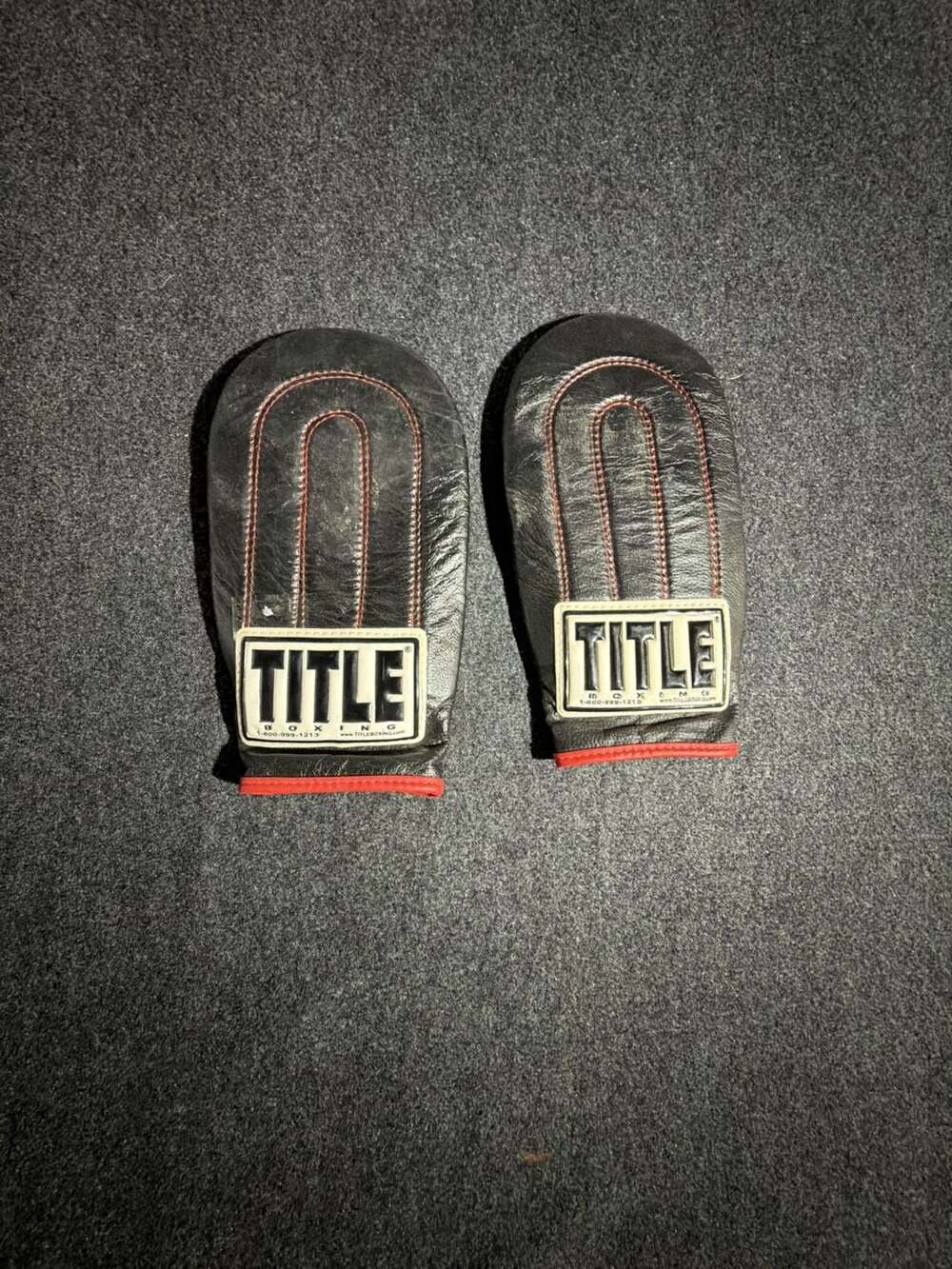 Title Boxing Genuine Leather Sparring Bag Gloves